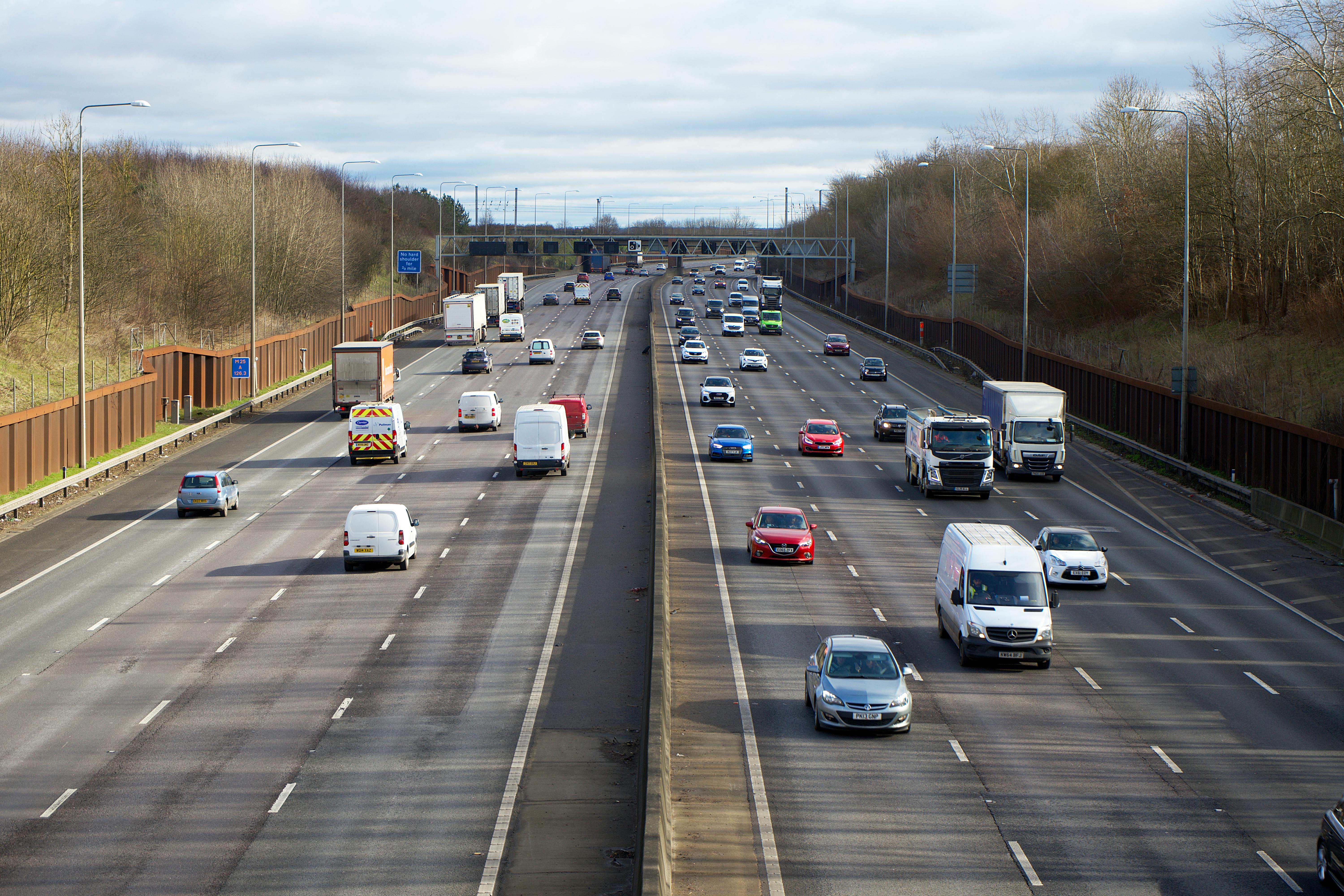 Traffic on a UK motorway