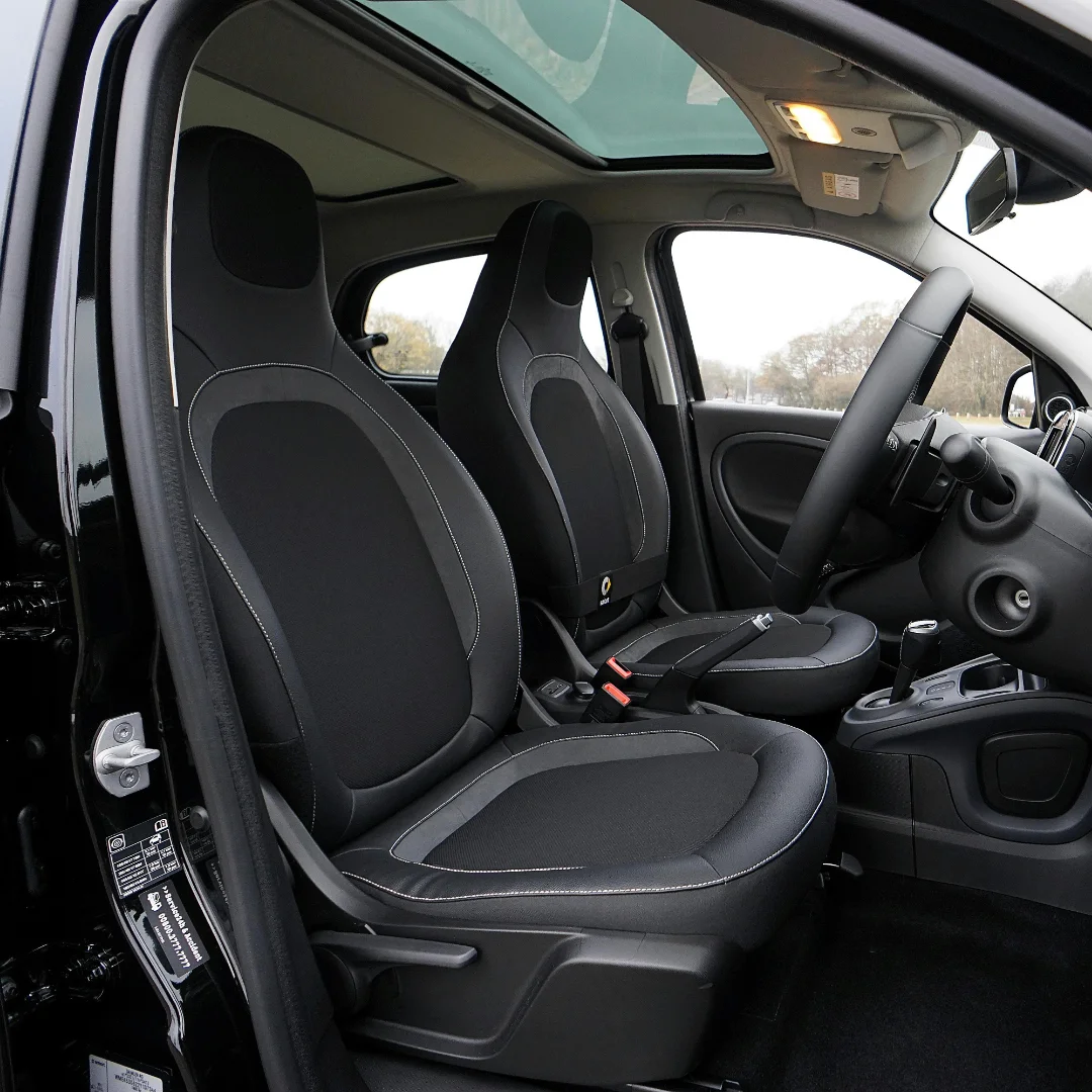 The interior of a car used for work travel